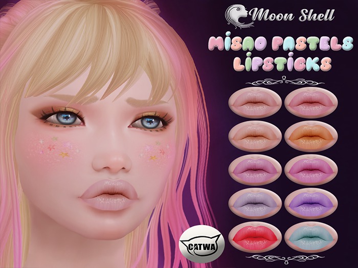 MS - Misao Pastels Lipsticks *Applier* CATWA & OMEGA