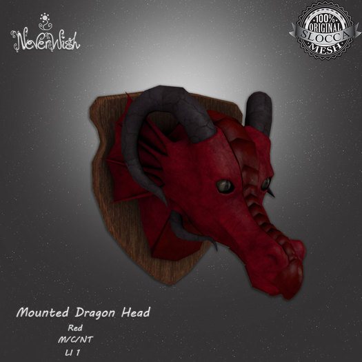 *NW* Mounted Dragon Head - Red