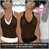 *Awesome Designs Double Layered Tanks - Chocolate