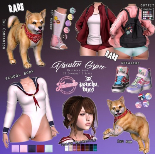 Tentacio & .{PSYCHO:Byts}. Disaster gym Inu pet RARE