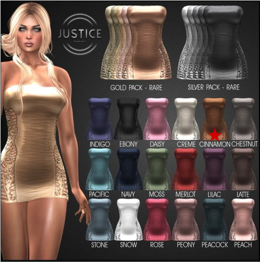 [JUSTICE] LIZA DRESS - CINNAMON - FREYA