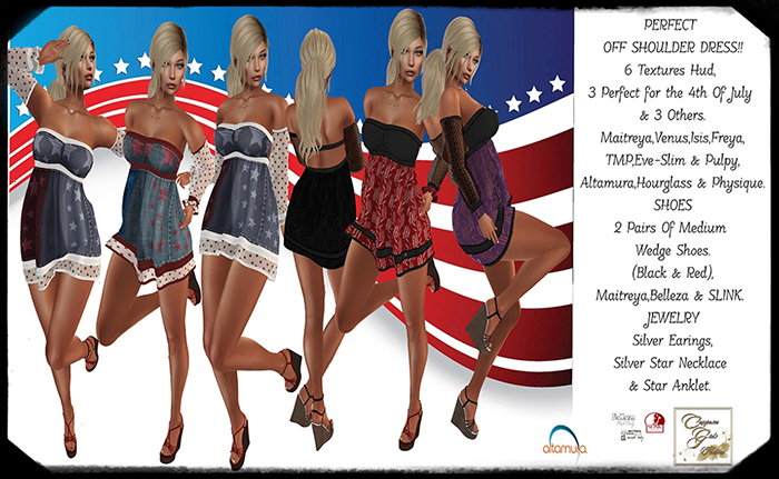 !CGF-*Layla* Off Shoulder Dress  Outfit W/Hud