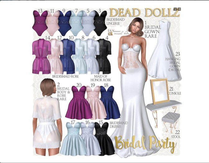 10. Dead Dollz - Bridal Party - Blue Robe