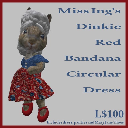 Miss Ing's Dinkie Red Bandana Circular Dress