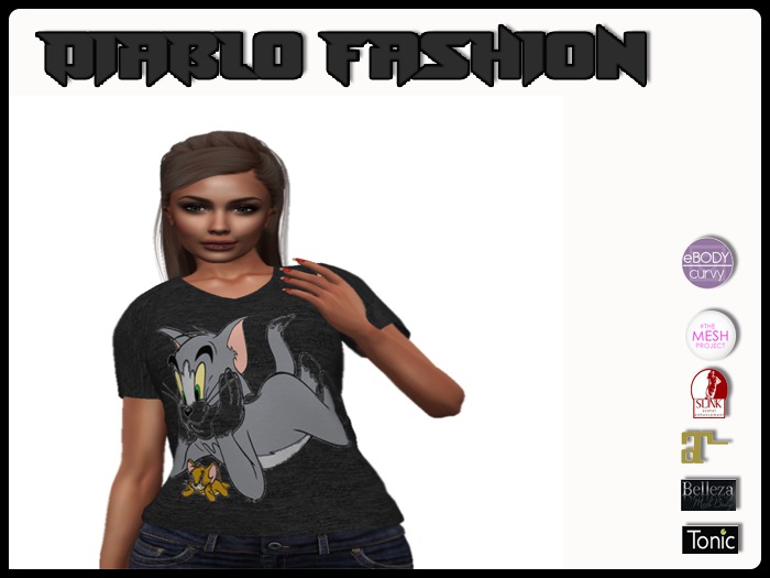 Diablo fashion Women shirt Tom and Jerry