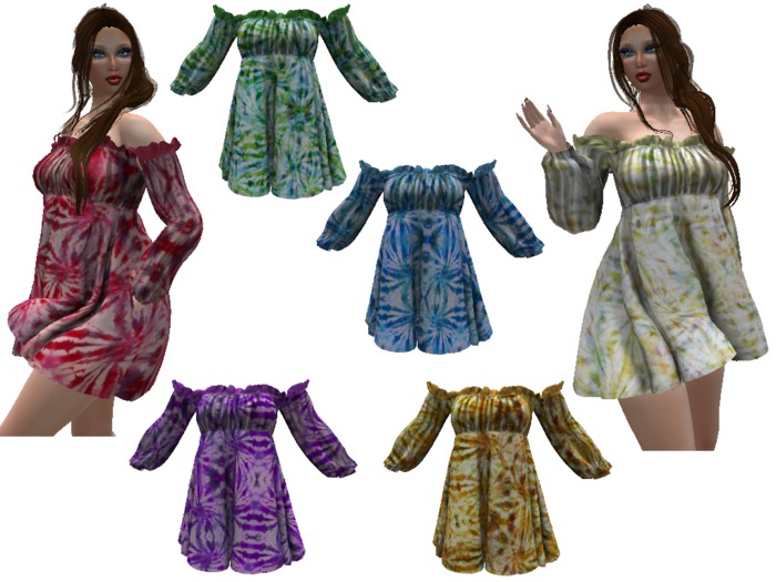 OFF SHOULDER HIPPY DRESS - MESH & CLASSIC BODIES