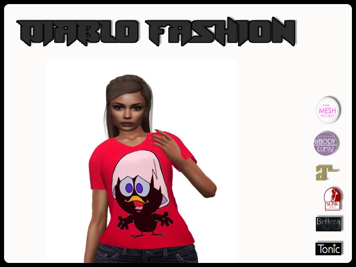 Diablo fashion Woman shirt calimero red 