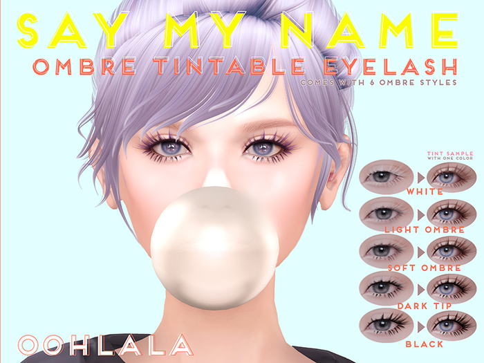 #oohlala - lashes 'say my name' (ombre tintable catwa)