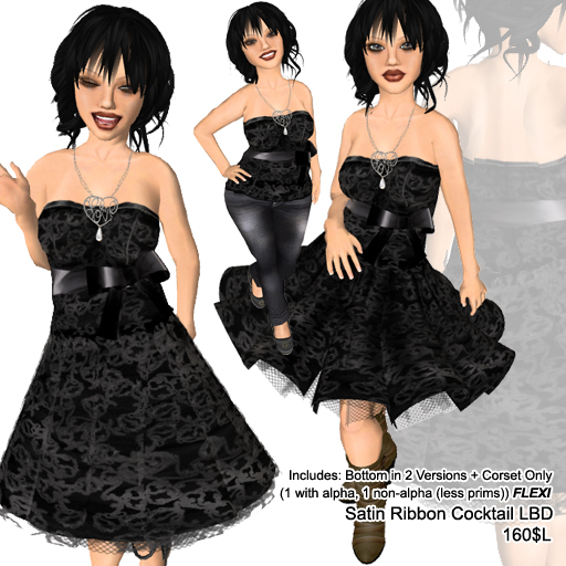 !BF! Satin Ribbon Cocktail LBD