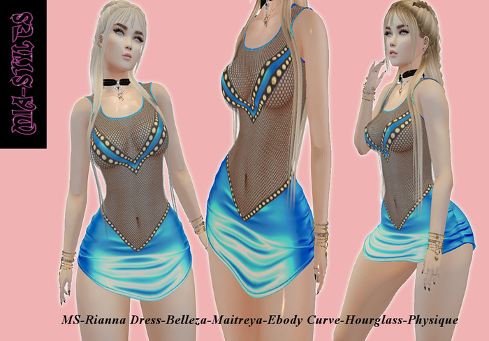 MS-Rianna Dress blue hot