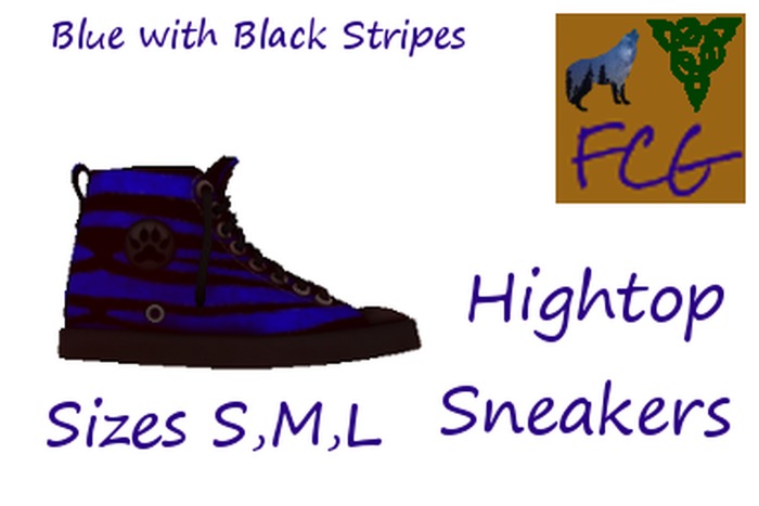 High Tops Black Stripes Blue
