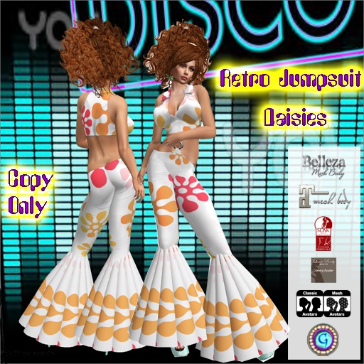 GLAMOROUS * Retro Jumpsuit Daisies Boxed