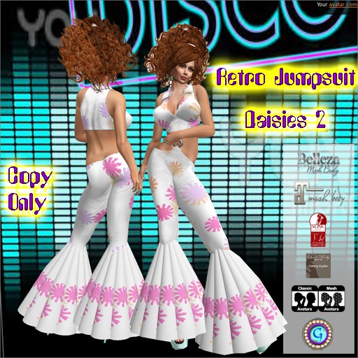 GLAMOROUS * Retro Jumpsuit Daisies 2 Boxed