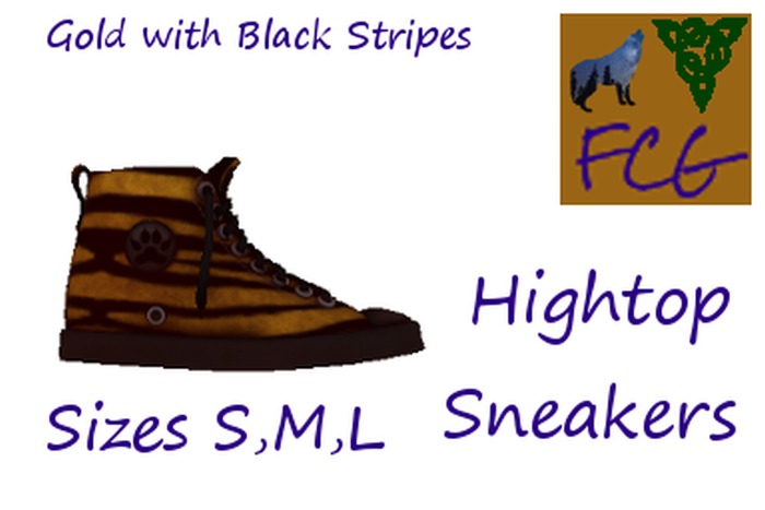 High Tops Black Stripes Gold