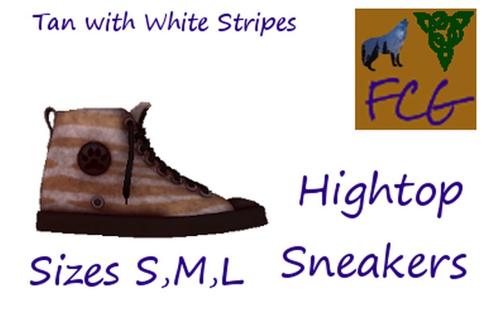 High Tops White Stripes Tan