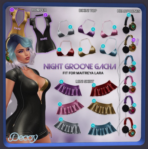 Decoy - Night Groove Gacha: #16 Gold Headphones RARE