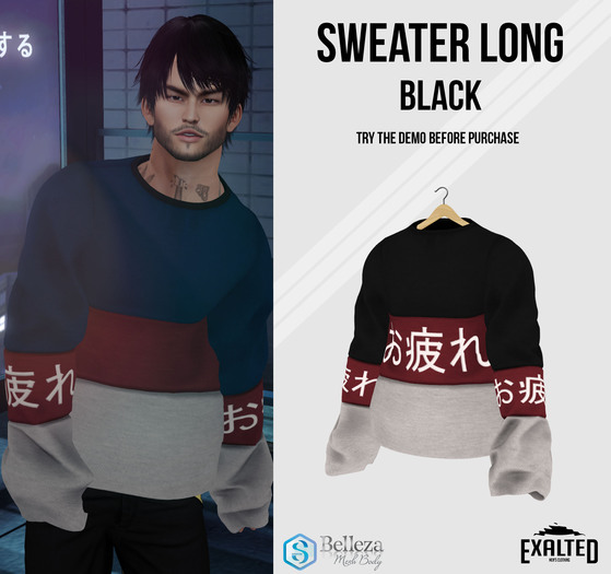 ExalteD - Sweater Long {Belleza & Signature} Black