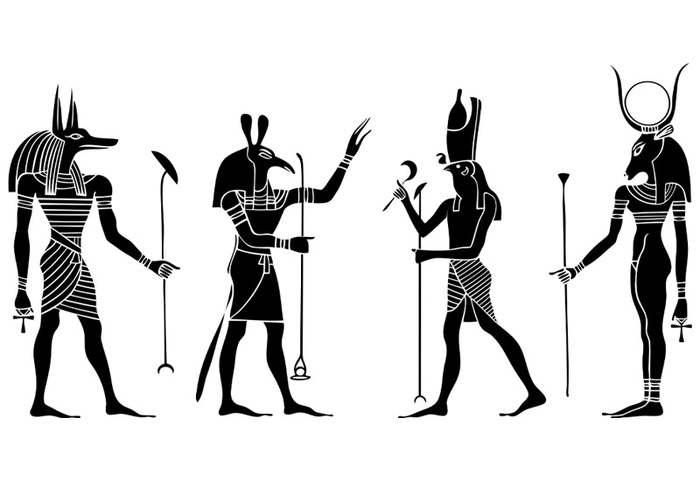 {Q-Essentials} Egyptian Gods Wall Decal