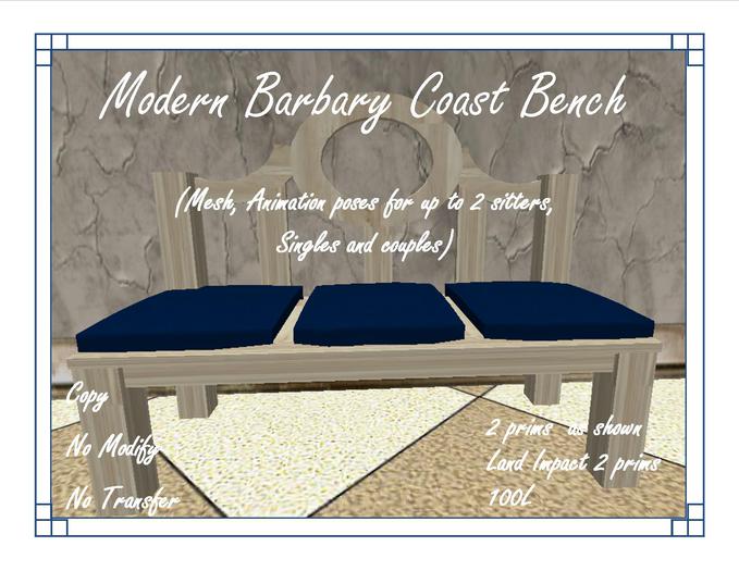 Modern Barbary CoastBench