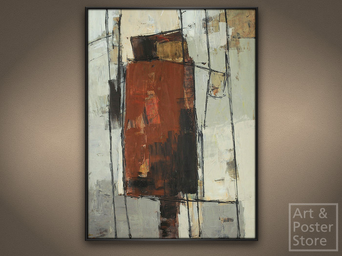 Abstract Expressionist Painting COMPOSITION | Mesh Wall Canvas Panel