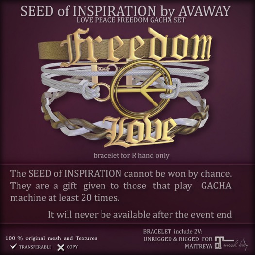 *AvaWay* LOVE PEACE FREEDOM SOI