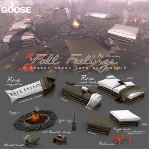 GOOSE - Fall feelings single bench white