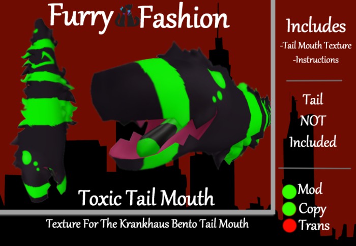 ~FF~ Tail Mouth Mod - Green/Black