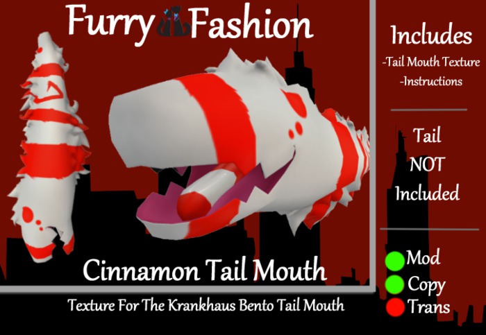 ~FF~ Tail Mouth Mod - Red/White