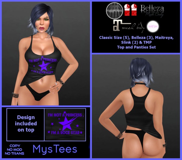 *MysTees* Rockstar Tank N Panties Set - Boxed