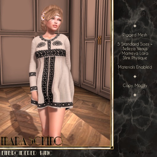 Maraschino - Embroidered Tunic - Night
