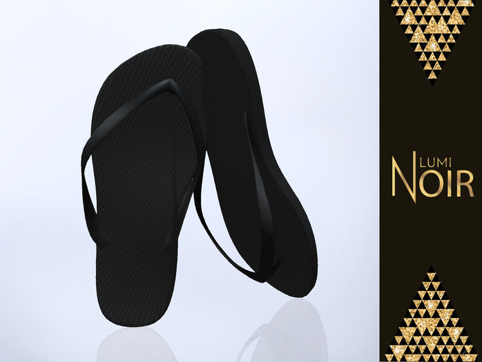 Lumi Noir - Flip Flops - BLACK