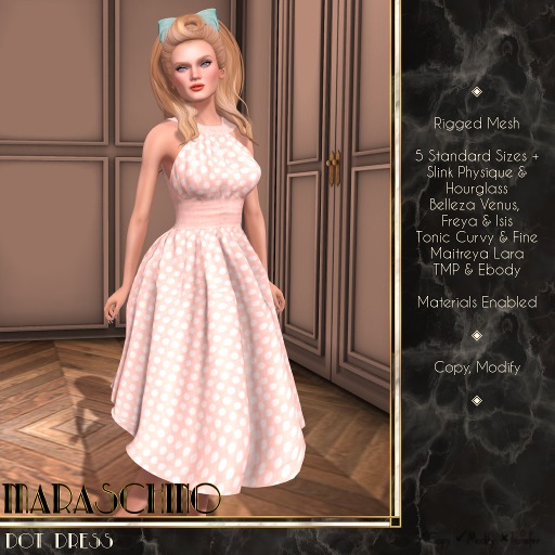 Maraschino - Dot Dress - Blush