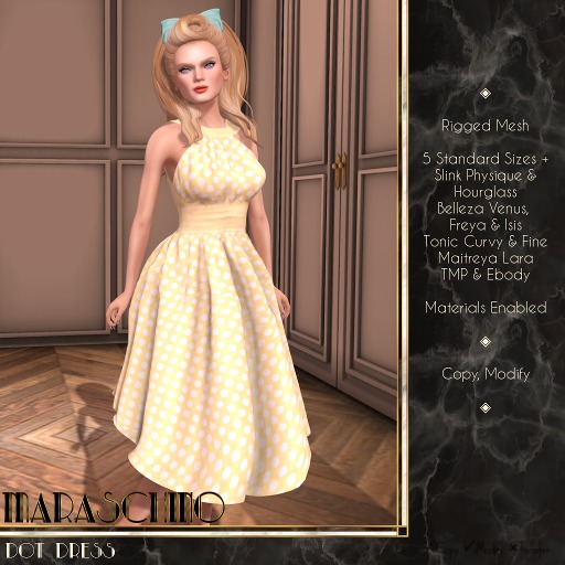 Maraschino - Dot Dress - Buttercup