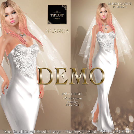 ::TD:: Blanca Mesh Bridal Gown - DEMO