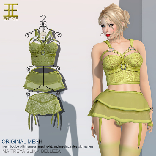 Entice - Smack That Lingerie - Lace - Yellow