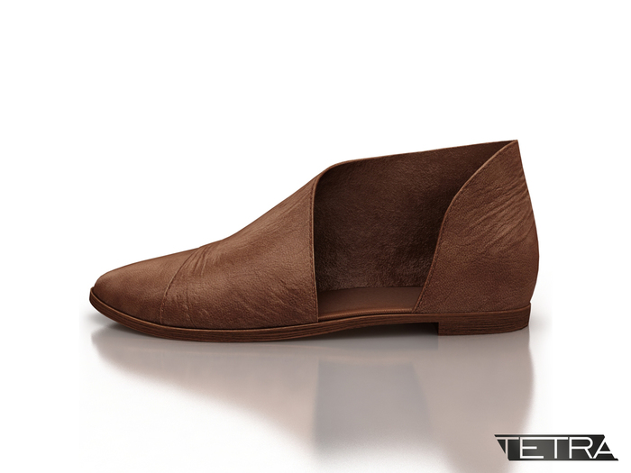 TETRA - Unisex pointed flats (Brown)