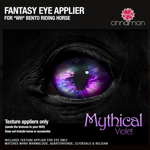 *CINNAMON* Eye applier - Mythical VIOLET - For the *WH* Riding Horse
