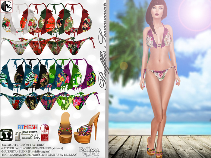 [Vips Creations] - Female Bikini - [Ruffles Summer]