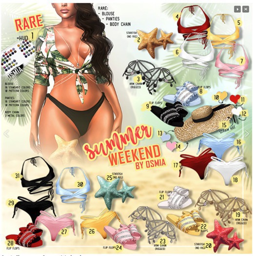 OSMIA - Summer.Weekend.Gacha - Hourglass- Bikini.Pants - Pink