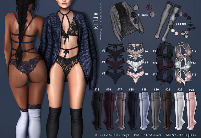 KITJA - Alisa Socks #17 LILAC (Slink Hourglass)