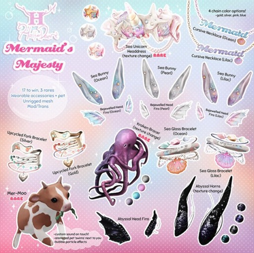 +Half-Deer+ Mermaid's Majesty - Cursive Necklace - Lilac