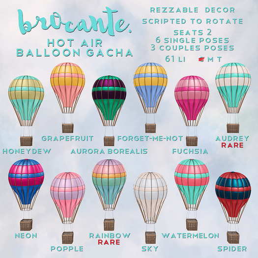 brocante. hot air balloon gacha / aurora borealis