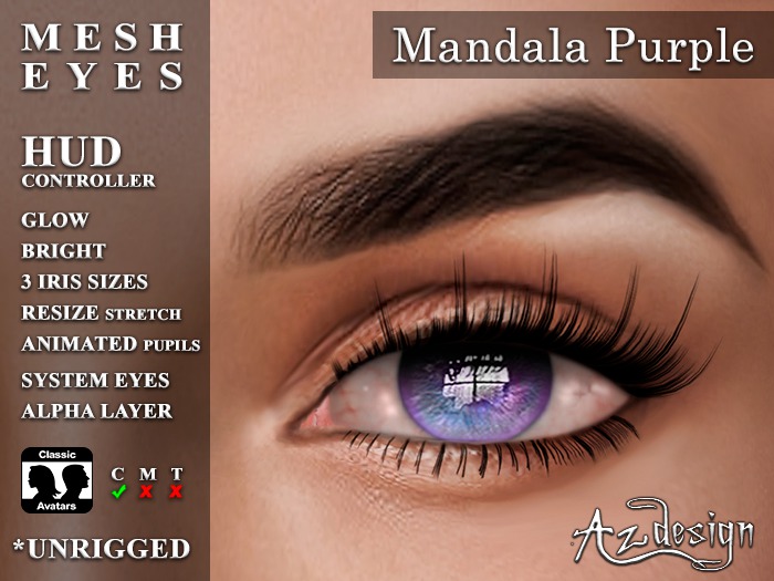 Az... Mandala Purple (MESH EYES)