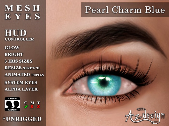 Az... Pearl Charm Blue (MESH EYES)