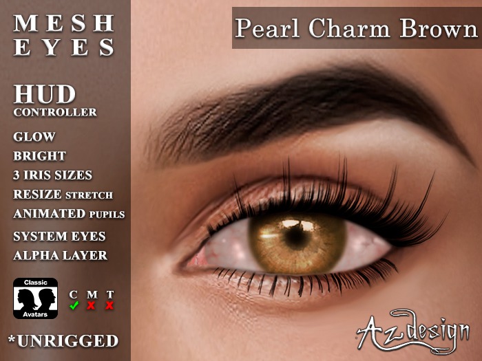 Az... Pearl Charm Brown (MESH EYES)
