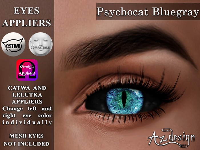 Az... Psychocat Bluegray (EYES APPLIERS)