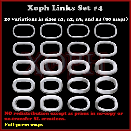 Link sculpties set #4 for necklace / bracelet / jewelry / chains, bent / curb links & NANO sculpts