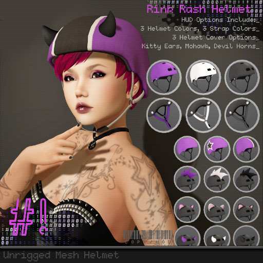 #hashbang! - Rink Rash Helmet - Purple