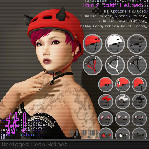 #hashbang! - Rink Rash Helmet - Red