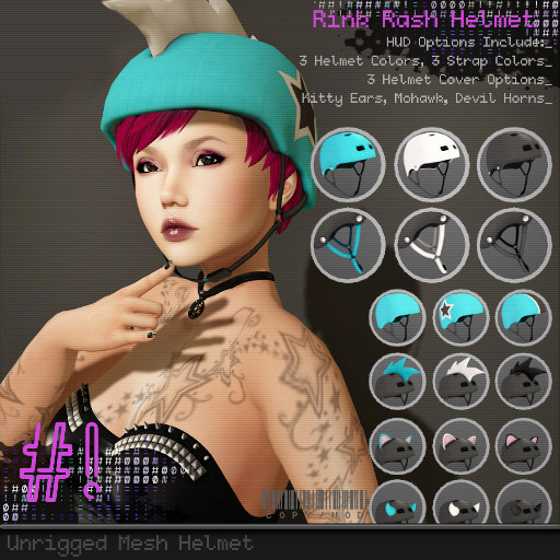 #hashbang! - Rink Rash Helmet - Teal